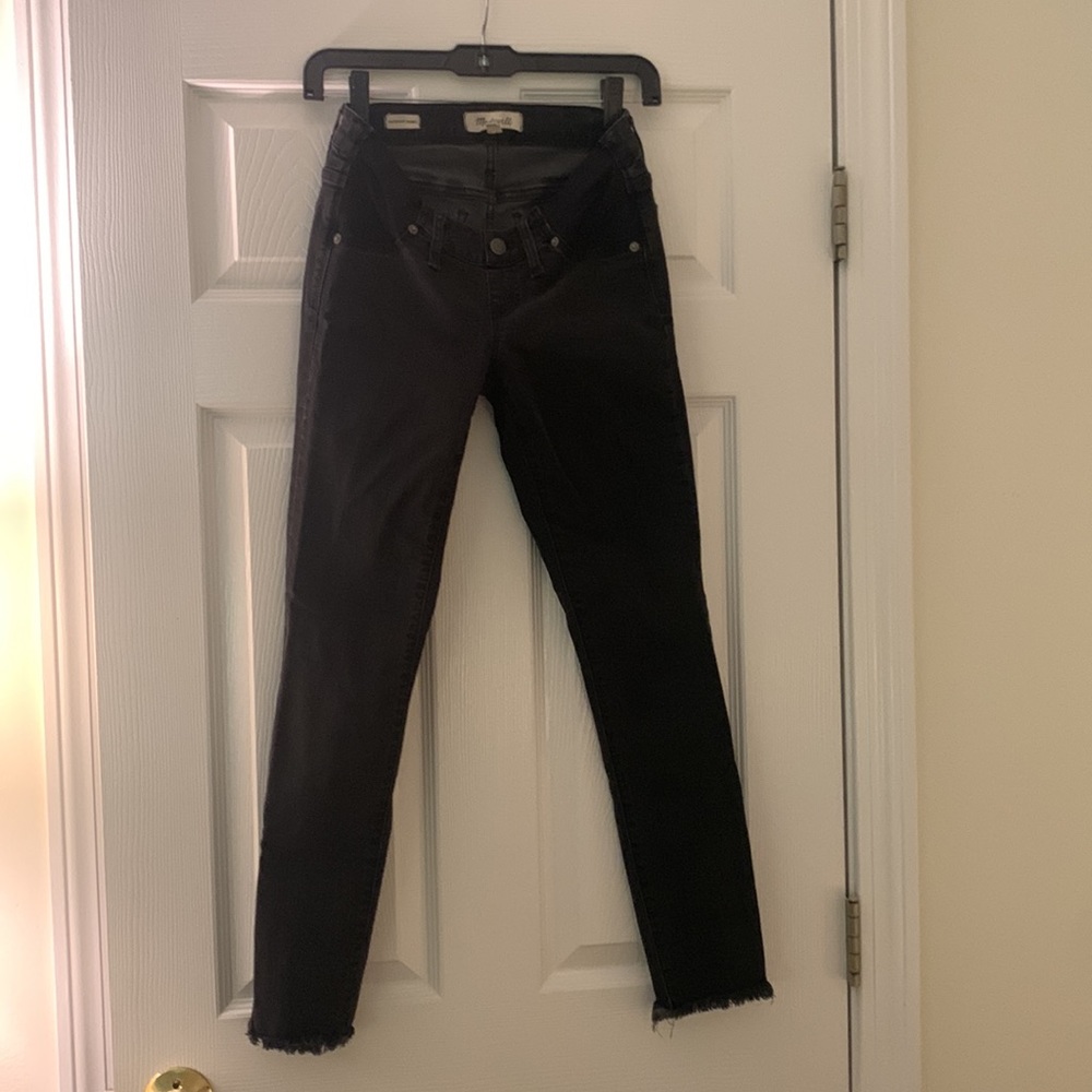 Madewell Maternity Skinny Jean, Black, Size 24